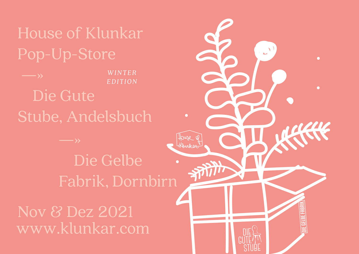 House of Klunkar Pop-Up-Store in der Guten Stube Andelsbuch.